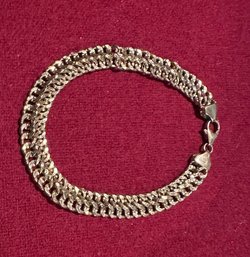 18K Gold Double Curb Chain Bracelet
