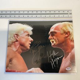 Photograph Signed By Ric Flair & Hulk Hogan