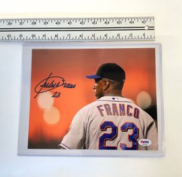Photograph Signed By Julio Franco