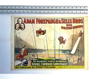 Adam Forepaugh & Sells Bros Circus Poster
