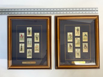 Lot Of 2 Framed Reproduction Cigarette Cards Of 1905 Golfers