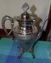 ORNATE AESTHETIC MOVEMENT SILVERPLATE TEAPOT