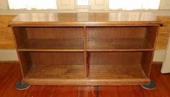 MAHOGANY UNDER WINDOW TWO SHELF BOOKCASE