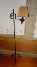 WROUGHT IRON COLONIAL ADJUSTABLE BRIDGE LAMP