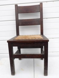 HEAVY OAK MISSION SIDE CHAIR