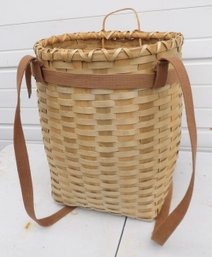 VINTAGE INDIAN CRAFTED SPLINT ASH PACK BASKET