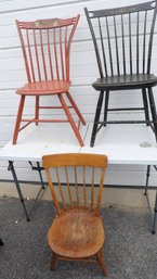 THREE MISCELLANEOUS WINDSOR CHAIRS