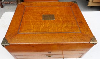 CHOICE VICTORIAN LIFT TOP SILVER CHEST