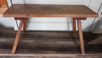 OAK MANUAL ARTS & CRAFTS FIRESIDE BENCH