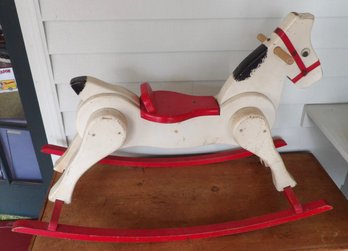 CHILDREN'S 1940S ERA PAINTED ROCKING HORSE