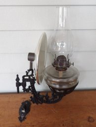 VICTORIAN KEROSENE BRACKET LAMP WITH LAMP HOLDER