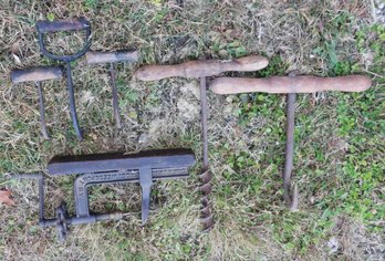 SELECTION OF EARLY LUMBERING AND WOODWORKING TOOLS