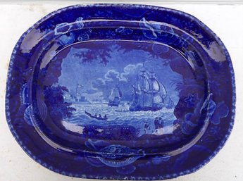 RARE HISTORICAL STAFFORDSHIRE DEEP WELL PLATTER