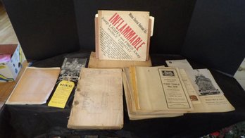 Assorted MCRR Time Tables 1914 To 1920, Way Bills For Falls Railway And Railroad Cash Register