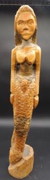 South Pacific Oceanic Wood Hand Carved Mermaid