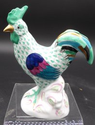 Vintage 5 1/2' Rooster Fishnet Herend Animal Figurine