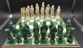 Aztec Vs Spanish Conquistadors Theme Resin Chess Set