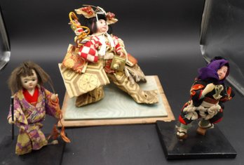 Group Of Three Japanese Samauri Warriors