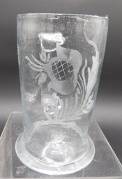 Hand Blown German Stiegel Flint Glass Beer Stein