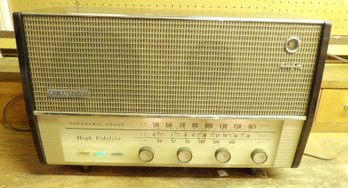 Mid Century Modern Columbia Hi Fidelity AM-FM Tabletop Console Radio