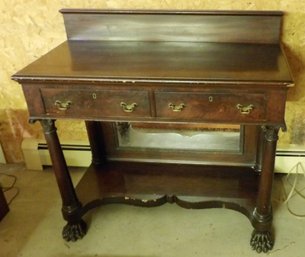 Period Empire Mirrored Hoop Skirt Hall Credenza