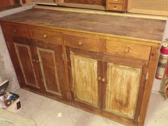 Four Door Four Drawer Work Bench Or Storage Cabinet