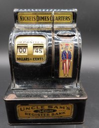 Uncle Sam's Coin Register Metal Coin Bank