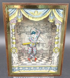 Vintage 1970s Reuge Swiss Music Box - Dancing Harlequin