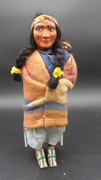 1920s Bully Good Skookum Doll With Papoose