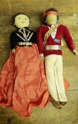 Pair Of 1940s Navajo Cloth Dolls.