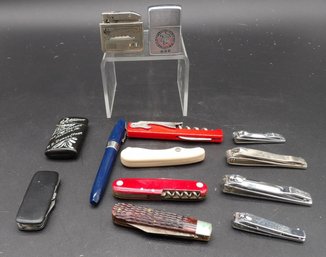 Men's Lot - Jack Knives, Lighters, Nail Clippers