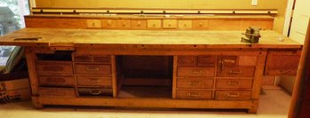 Monumental Wooden Joiners Work Bench