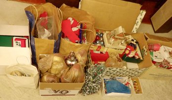 Huge Lot Of Vintage Christmas Ornaments, Decorations, Etc.