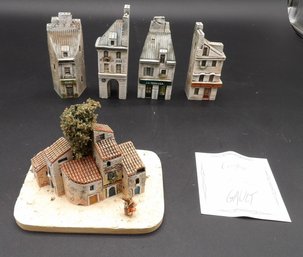 Five Piece Lot Signed Gault Buildings