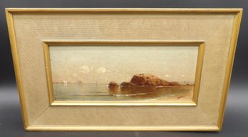 A T Bricher (1837-1908) Oil On Board Seascape