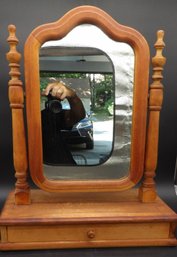 Antique Maple Shaving Mirror