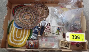 Miscellaneous Lot Of Doll Furniture, Accessories And Floor Coverings