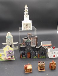 Collection Of Wooden Building Silhouettes From Maine And One South Carolina