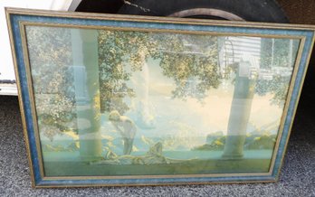 VINTAGE 1920'S ERA MAXFIELD PARRISH PRINT 'DAYBREAK'