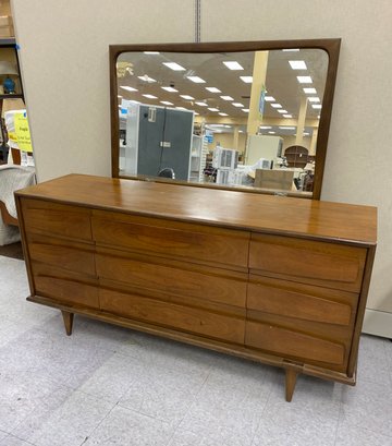 Mid Century Modern Chest Console With Mirror