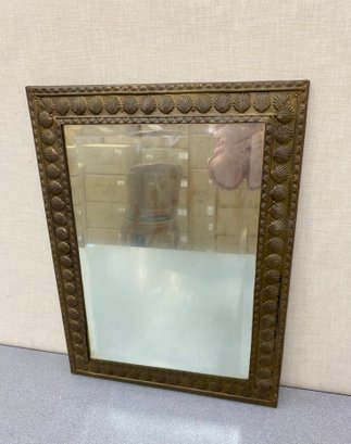 Brass Shell Decorated Mirror