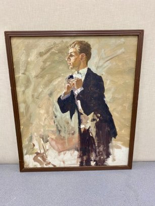 Vintage Oil Painting Signed On Reverse
