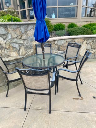 Outdoor Patio Garden Set 5 Chairs Table NO UMBRELLA