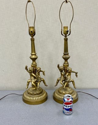 Pair French Style Table Lamps