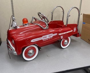 Metal Firetruck Pedal Car