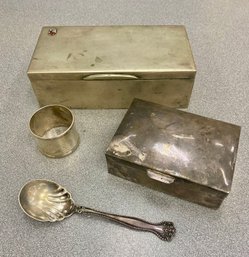 Silver Including Sterling Sanborns Mexico Box Sterling Alvin Spoon 800 Silver Box Total Weight 968 Grams