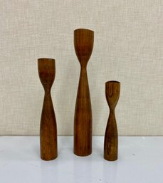 Three Danish Modern Candlesticks