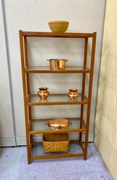 PBJ Mobler Mid Century Style Danish Etagere Bookshelf With Label