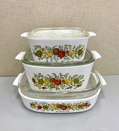 Vintage Corning Ware With Lids