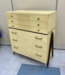 Labelled Mid Century Chest -Part Of A Vintage  Bedroom Set